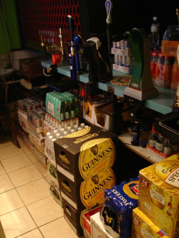 This is a so called back bar which is not used very often. They mainly use it for storing drinks and other stuff.