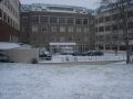 Finally, I'm here, standing in front of the Uni, enjoying every single snow flake...