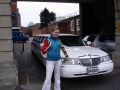 That's Erika with "her" limousine. She made me take this picture, she wanted to have a picture of her with a limousine.
